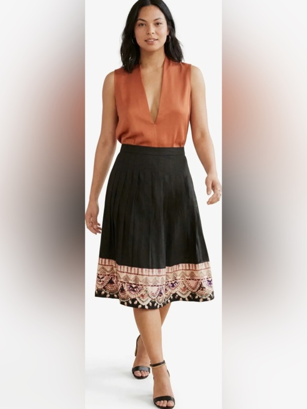 Spense knit skirt Rayon blend Sz M
Casual office
Vintage style pattern ALine